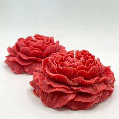 Large Peony Flower candle