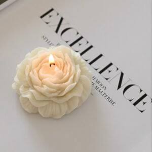 Large Peony Flower candle